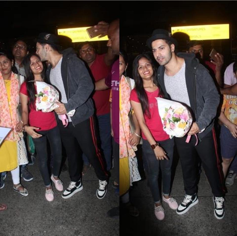 Varun Dhawan with his fan