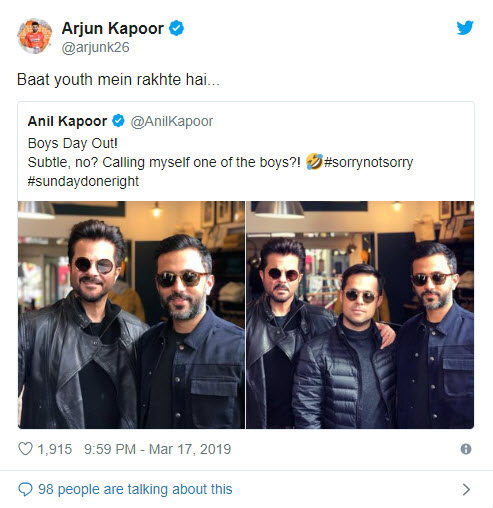 Anil Kapoor and Arjun Kapoor