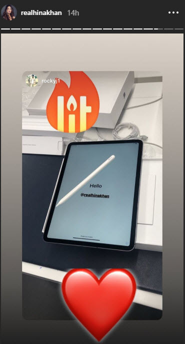 Rocky Jaiswalââ¬â¢s gift to Hina Khan