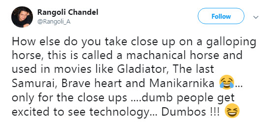 Rangoli Chandel had taken to Twitter and gave it back to a Twitterati for miocking her sister