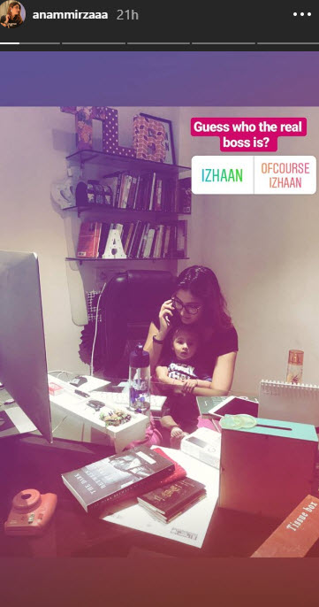 Anam Mirza with Izhaan Mirza Malik