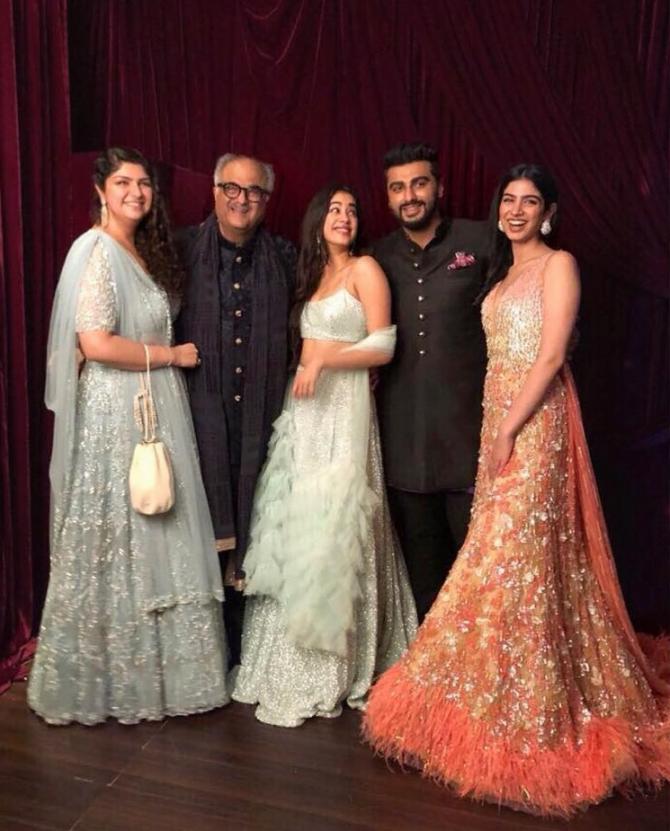 Boney, Janhvi, Khushi and Arjun Kapoor