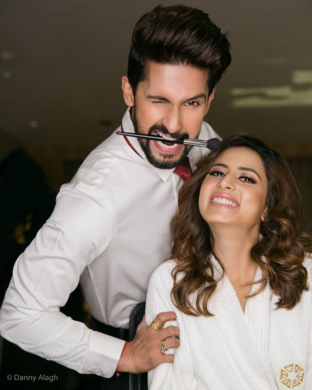 Ravi Dubey turns make-up artist for Sargun Mehta