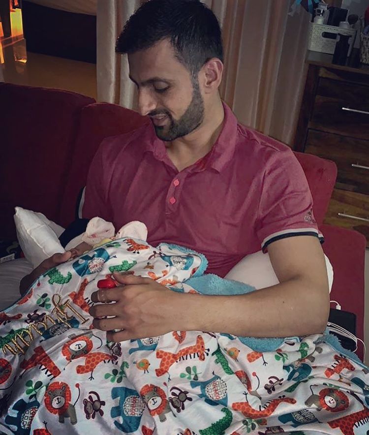 Izhaan Mirza Malik and Shoaib Malik