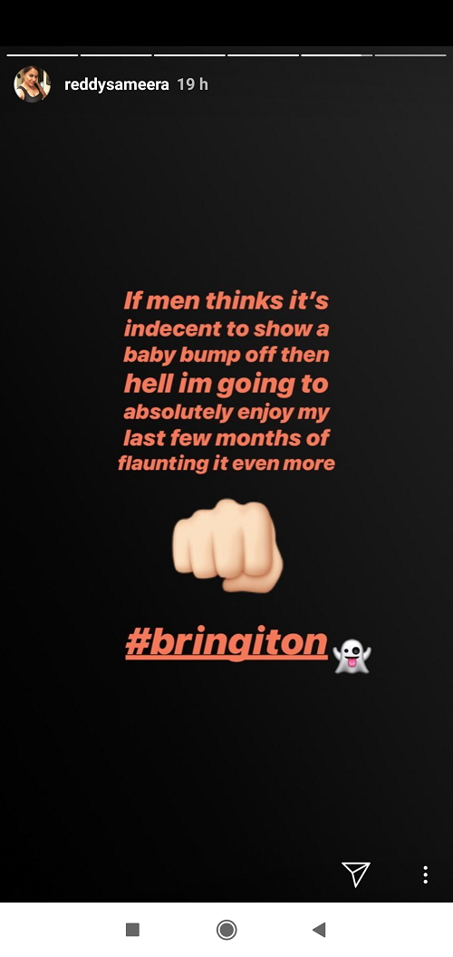 Sameera Reddy shamed for flaunting her baby bump