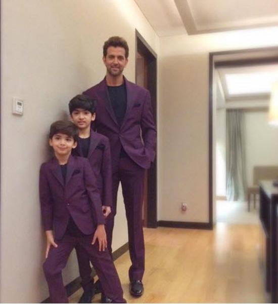 Hrithik Roshan with kids