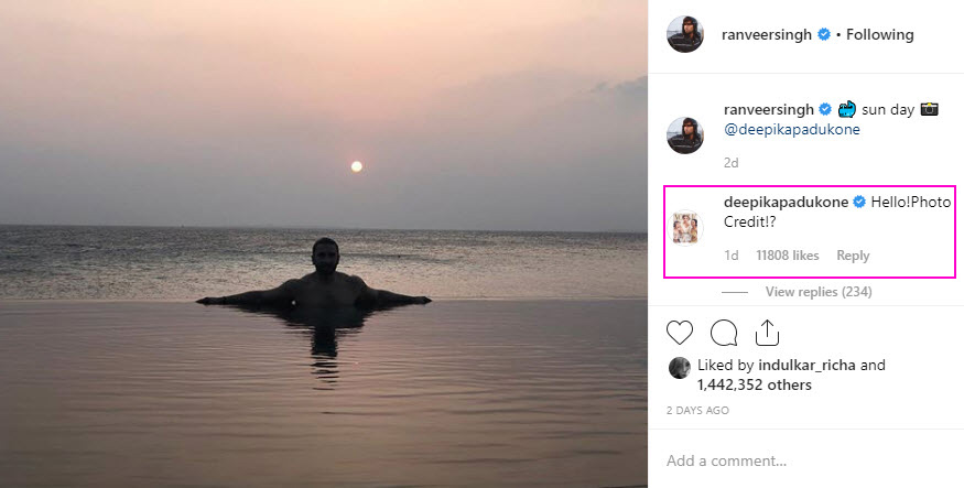 Ranveer is an obedient hubby to Deepika