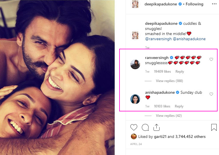 Deepika Padukone Demands Something From Hubby Ranveer Singh On Instagram, He  Gives It Immediately