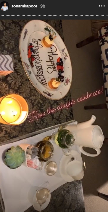 Sonam Kapoor's in-laws celebrated her wedding anniversary