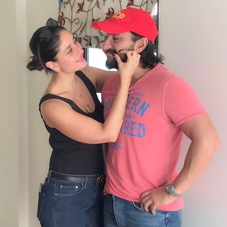 Kareena Kapoor Khan Plays With Saif Ali Khanââ¬â¢s Moustache