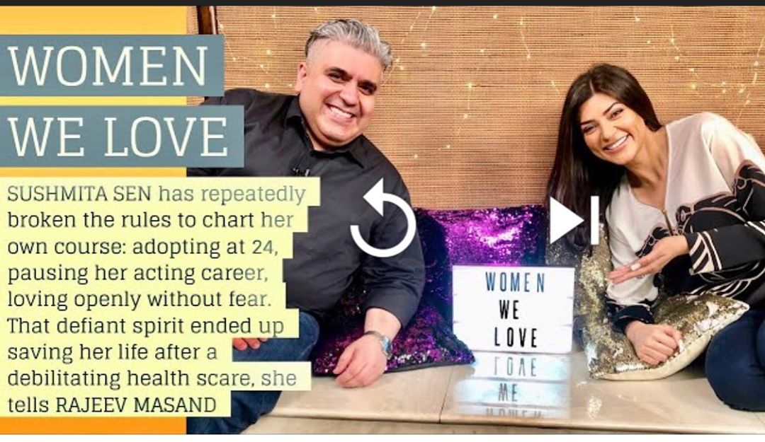 Sushmita Sen with film critic, Rajeev Masand