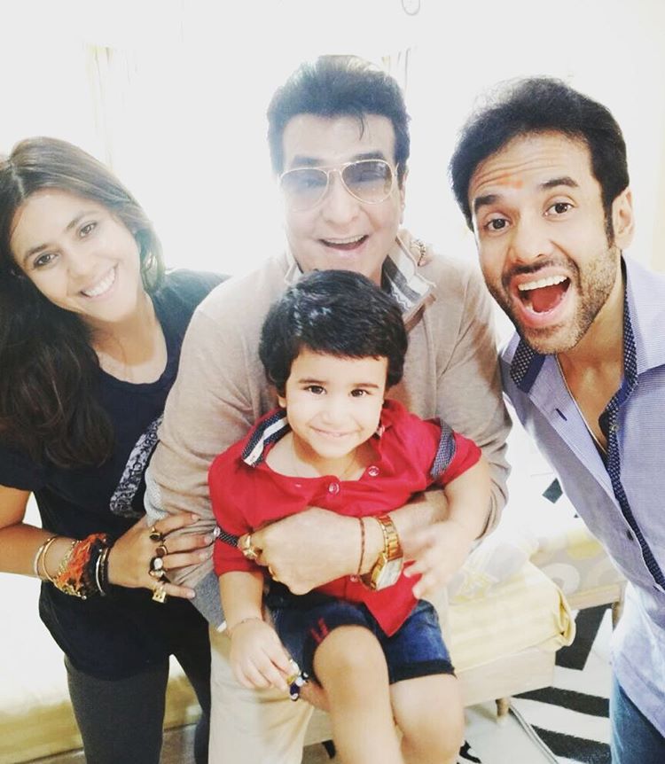 Ekta Kapoor, Jeetendra, Tusshar Kapoor And Laksshya Kapoor