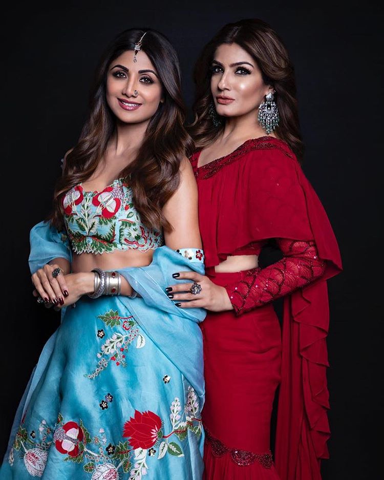 Shilpa Shetty Kundra and Raveena Tandon