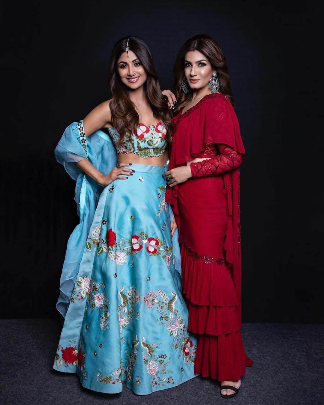 Shilpa Shetty Kundra and Raveena Tandon