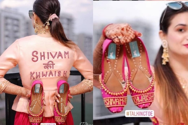 Quirky bridal shoes