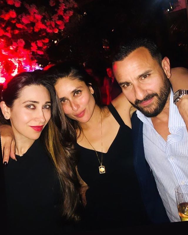 Saif Ali Khan, Kareena Kapoor Khan and Karisma Kapoor