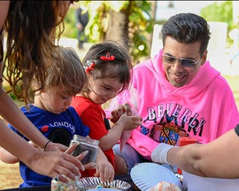 Karan Johar with his kids