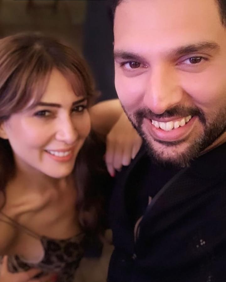 Yuvraj Singh and Kim Sharma
