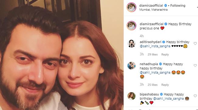 Dia Mirza and Sahil Sangha