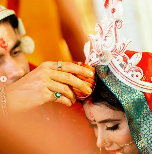 Charu Asopa and Rajeev Sen