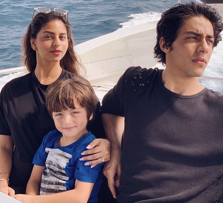 Aryan Khan, Suhana Khan and AbRam Khan