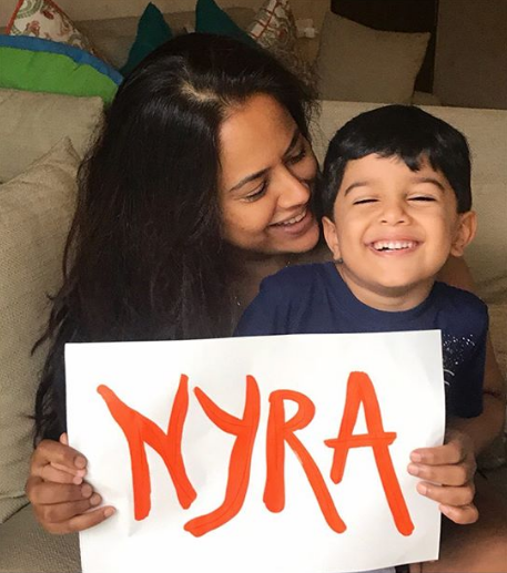 Sameera Reddy and Hans Varde reveal name of daughter