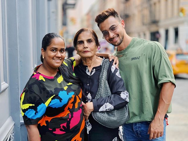 Arpita Khan Sharma, Salma Khan and Aayush Sharma