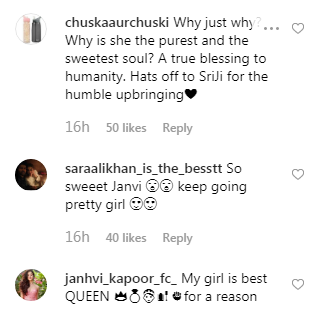 Janhvi Kapoor praises