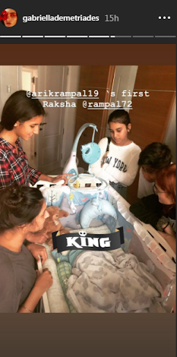 Arik Rampal first rakhi with half sisters