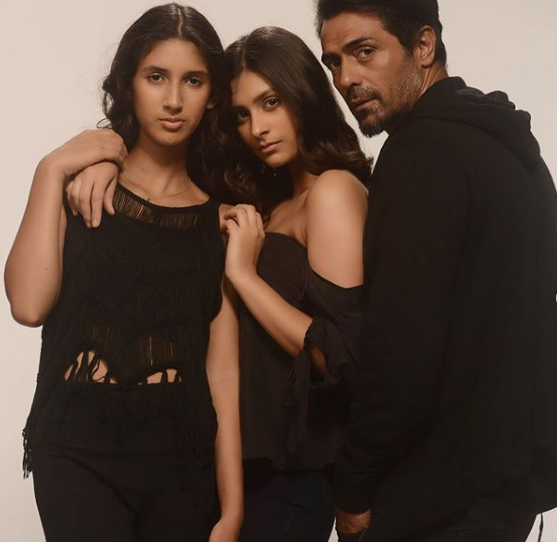 Arjun with two daughters