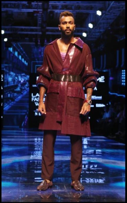hardik pandya at LFW 2019