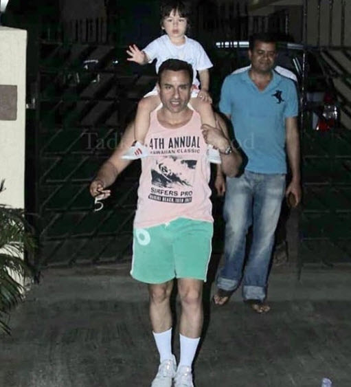 Saif Ali Khan and Taimur Ali Khan