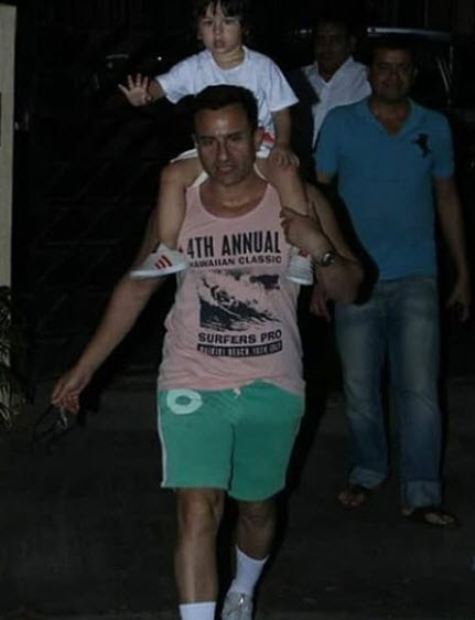 Saif Ali Khan and Taimur Ali Khan