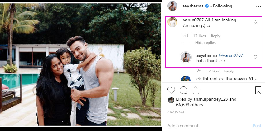 Aayush Sharma cryptic post