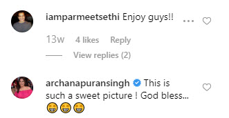archana and parmeet's comment
