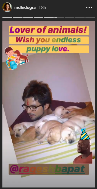 Ridhi Dogra birthday wish for Raqesh Bapat