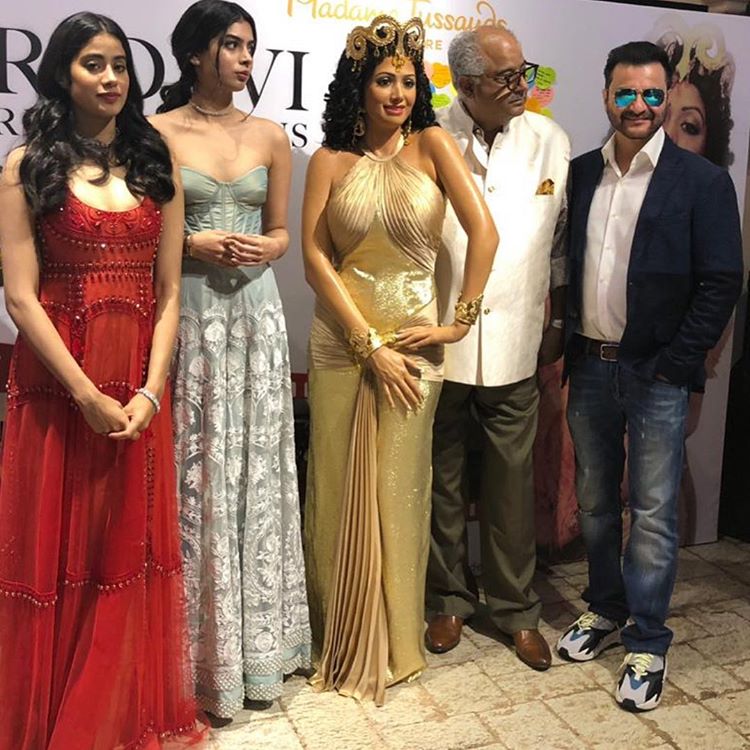 Boney Kapoor, Janhvi Kapoor, Khushi Kapoor and Sanjay Kapoor