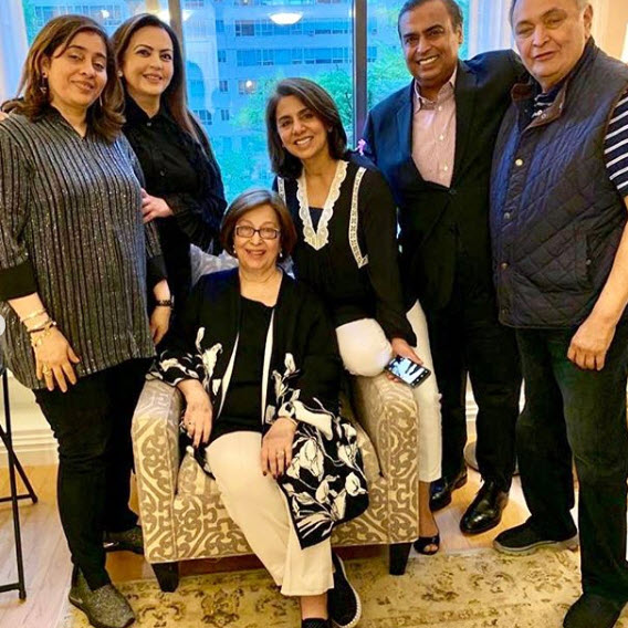 ambani's with rihsi ji