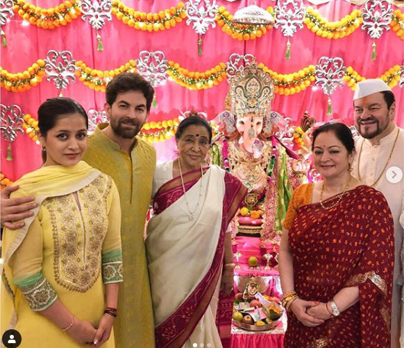 neil with asha bhosle