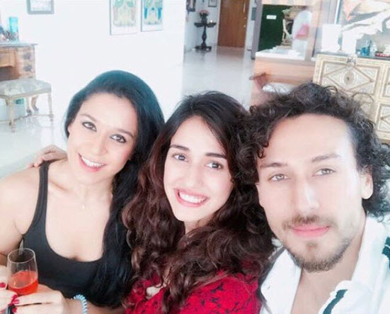 krishna shroff, tiger shroff and disha patani