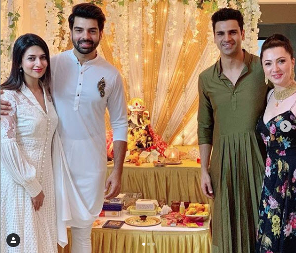 divyanka and vivek during ganpati