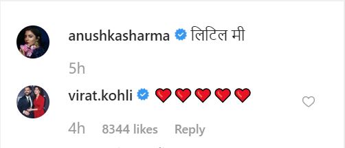 virat's comment on anushka's picture
