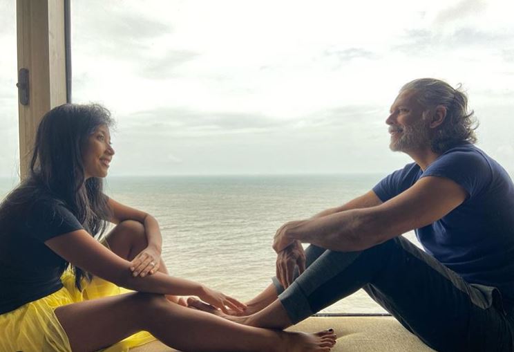 Ankita Konwar and Milind Soman