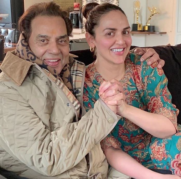 Esha Deol and Dharam ji