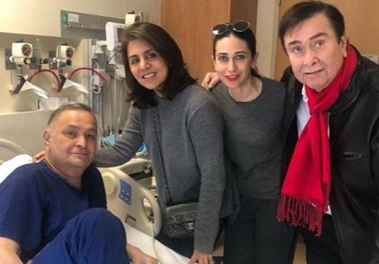 Rishi Kapoor, Neetu Kapoor, Randhir Kapoor and Karisma Kapoor