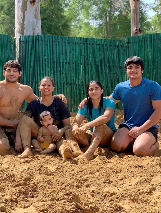 Geeta Phogat, Pawan Saroha and Arjun Saroha