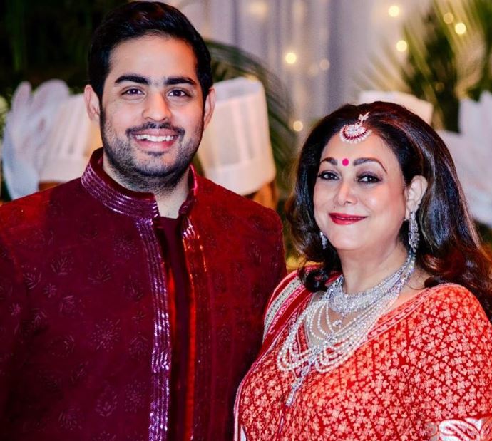 Tina Ambani and Akash Ambani