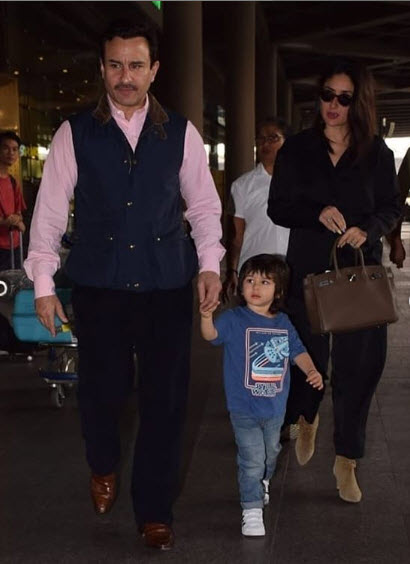 saif ali khan, kareena kapoor khan and taimur ali khan