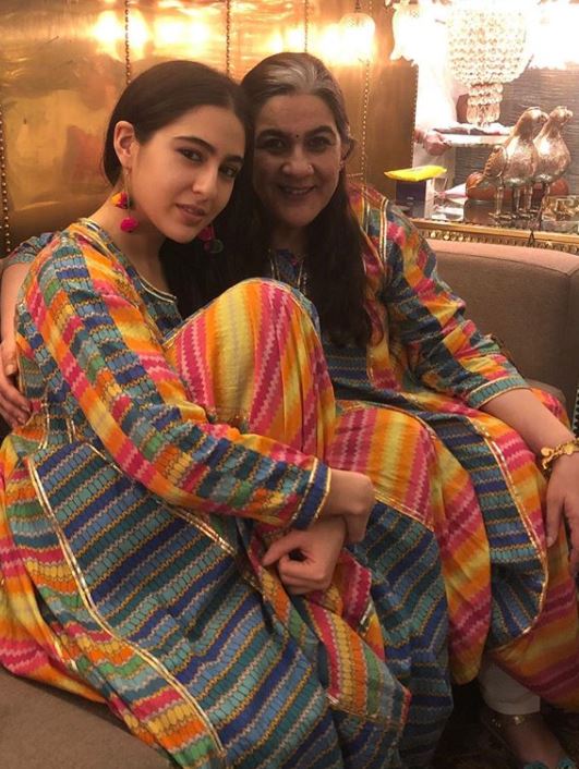 Sara Ali Khan and Amrita Singh