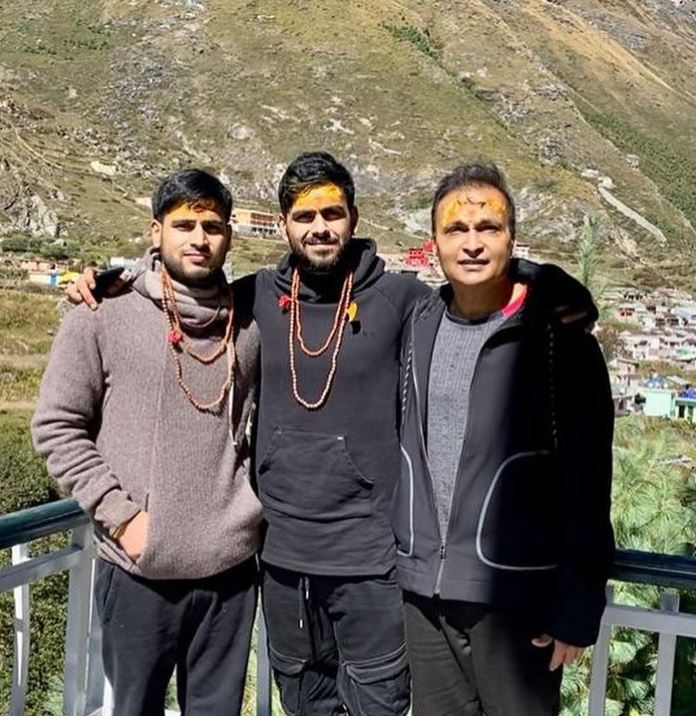 Anil Ambani with his sons